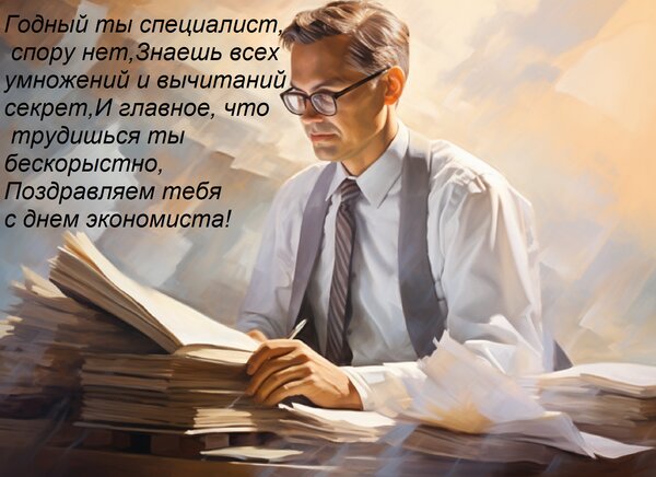 Открытка Годный ты специалист, спору нет, Знаешь всех умножений и вычитаний секрет, И главное, что трудишься