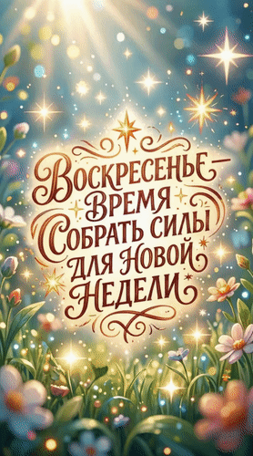 Анимированная открытка Воскресенье