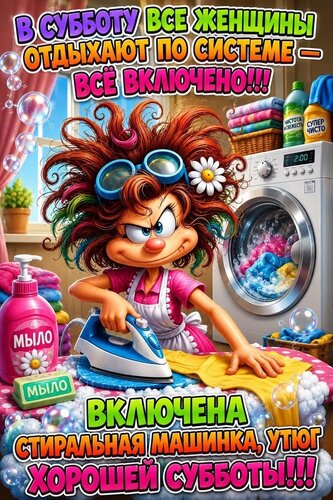 Открытка В субботу всё включено