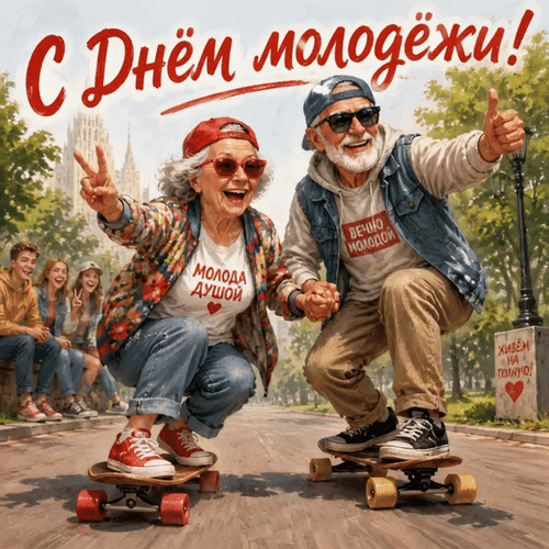 Анимированная открытка С днём молодёжи!