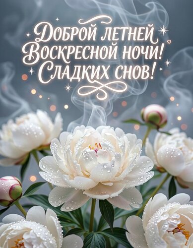 Открытка Доброй воскресной летней ночи