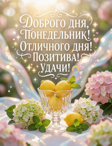 Анимированная открытка Доброго понедельника