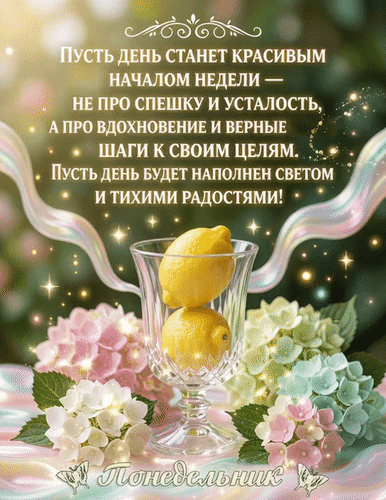 Анимированная открытка Доброго понедельника