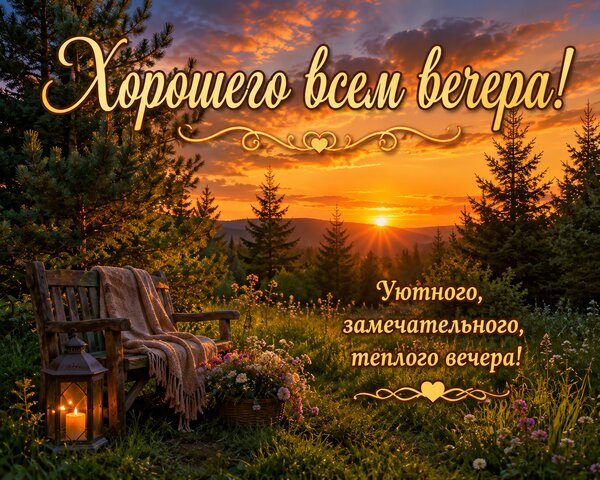 Открытка Хорошего вечера