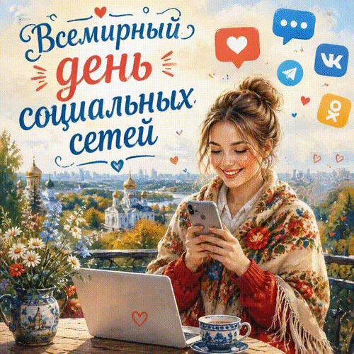 Анимированная открытка Всемирный день социальных сетей
