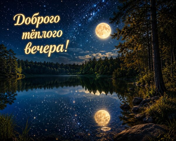 Открытка Доброго вечера