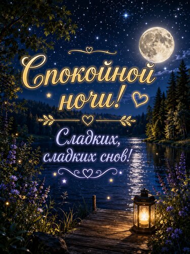 Открытка Спокойной ночи