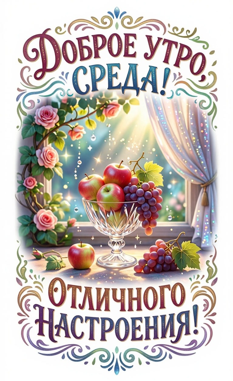 Открытка Доброе утро, среда