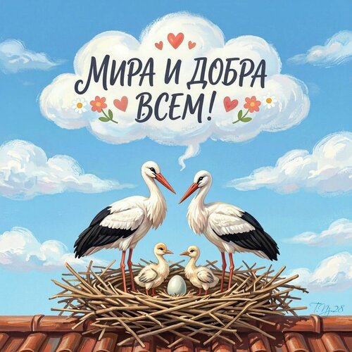 Открытка Мира и Добра всем! ????????????✨