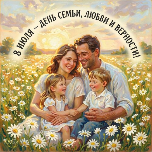 Открытка 8 июля — День семьи, любви и верности!