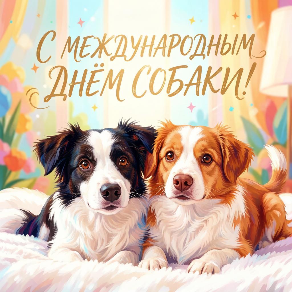 Открытка С международным днём собаки