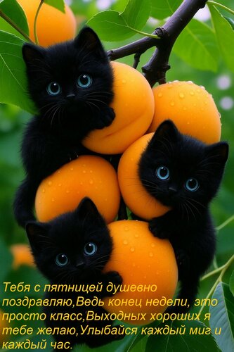Открытка Тебя с пятницей душевно поздравляю, ведь конец недели, это просто класс, выходных хороших я тебе желаю