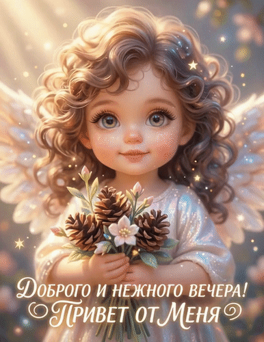 Анимированная открытка Добрый вечер