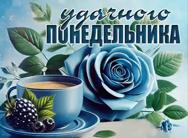 Анимированная открытка Удачного понедельника