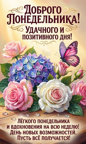 Открытка Доброго понедельника