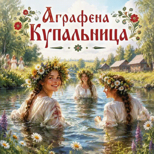 Анимированная открытка Аграфена Купальница