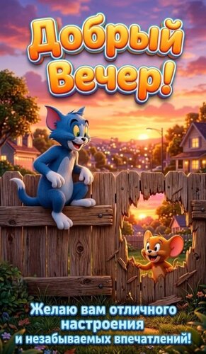 Открытка Добрый вечер