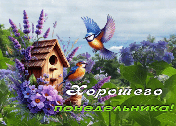 Анимированная открытка Понедельник