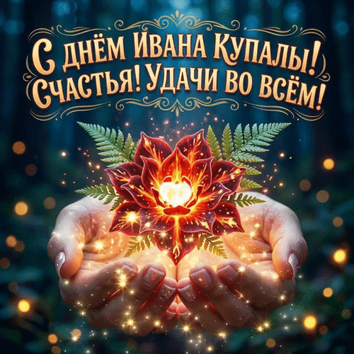 Анимированная открытка С Днём Ивана Купалы