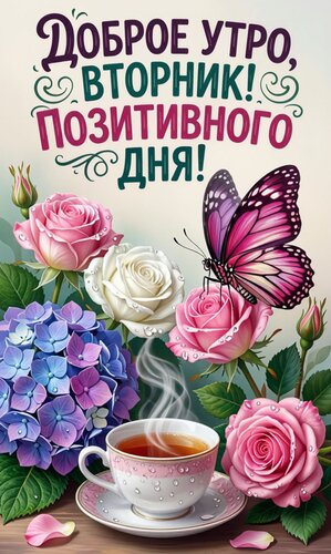 Открытка Доброе утро, вторник