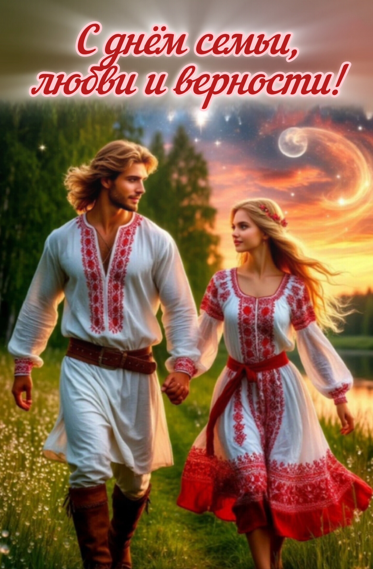 Открытка С днём семьи, любви и верности