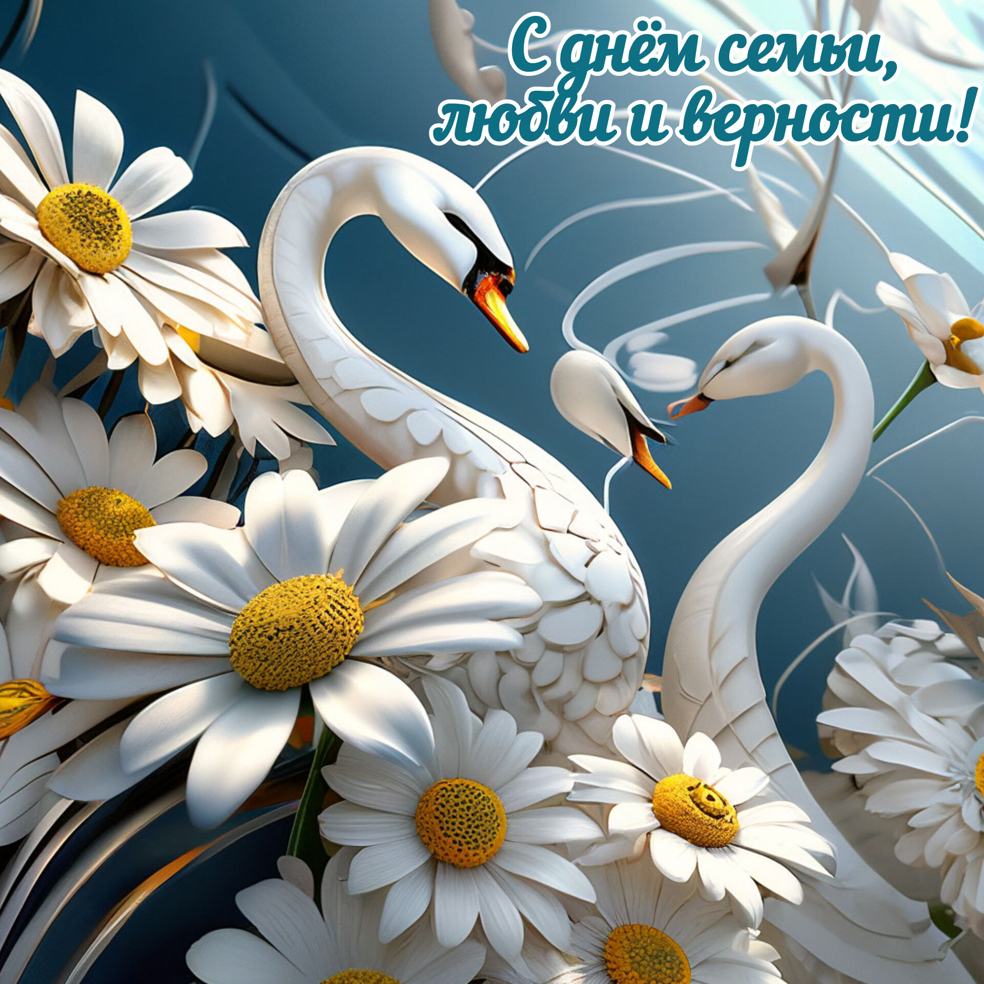 Открытка С днём семьи, любви и верности