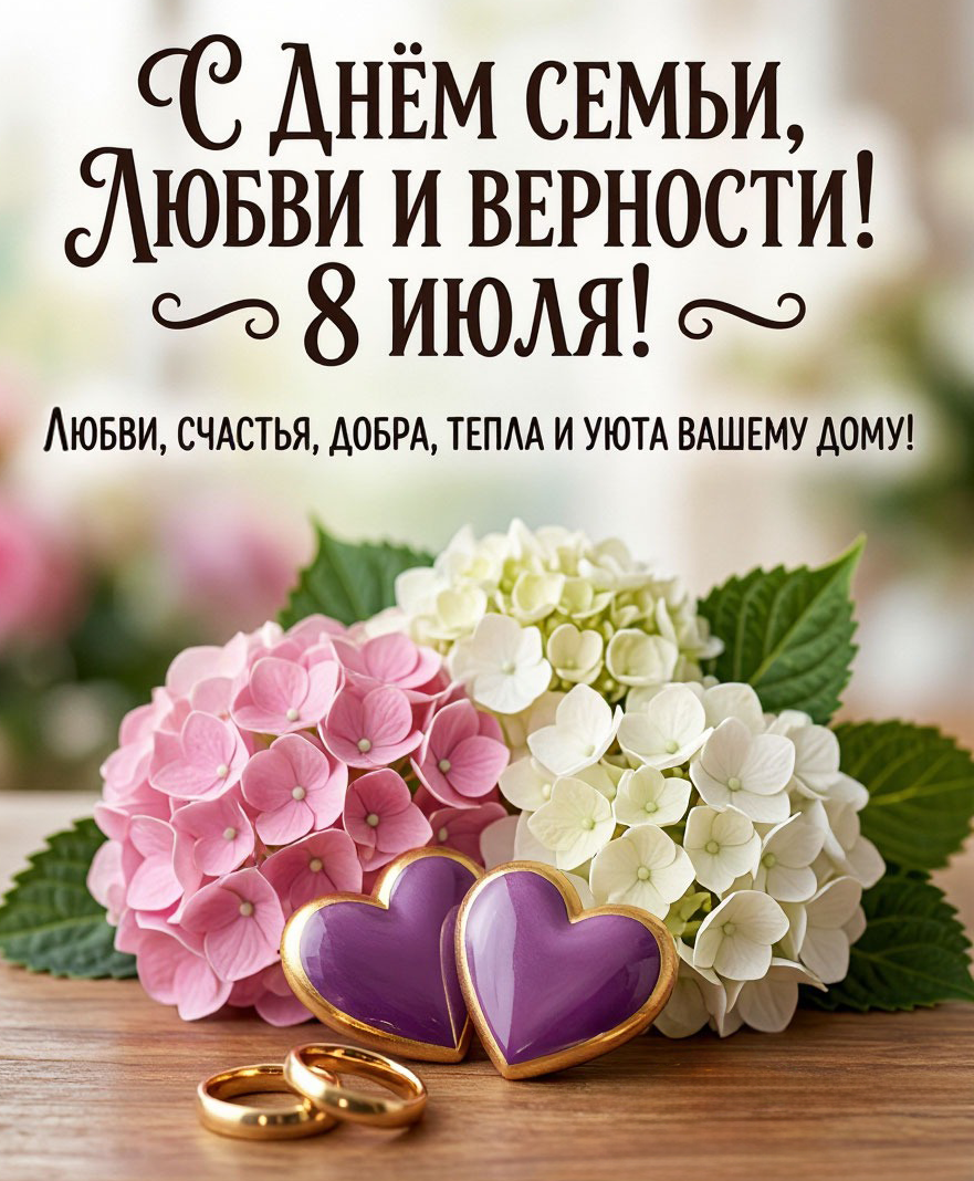 Открытка С Днём семьи любви и верности