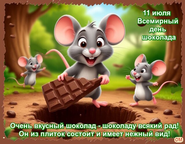 Открытка День шоколада 