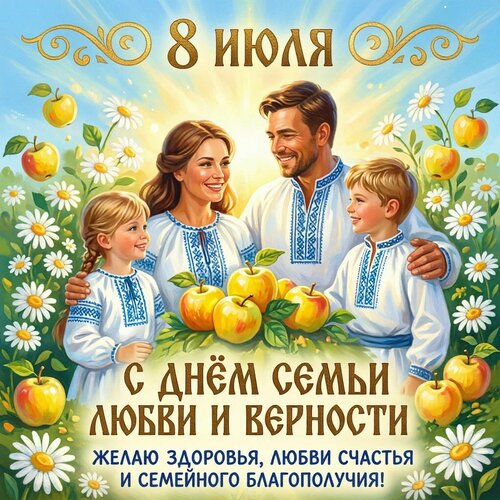 Открытка С днем семьи, любви и верности!