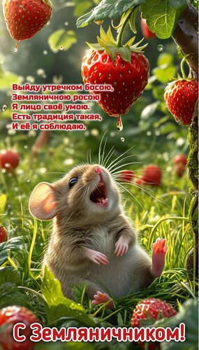 Открытка С Земляничником