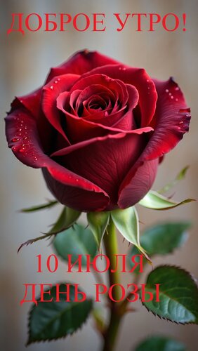 Открытка Доброе утро!10 июля день розы