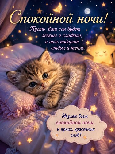 Открытка Спокойной ночи