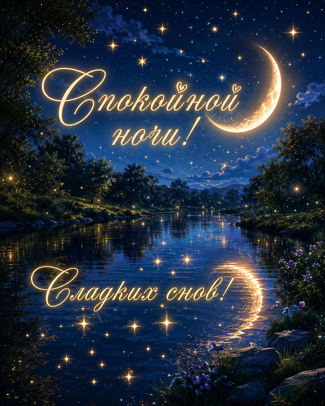 Открытка Спокойной ночи