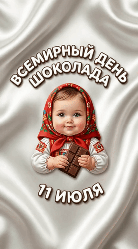 Анимированная открытка 11 июля Всемирный день шоколада