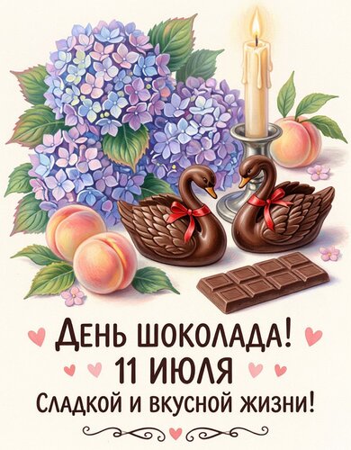 Открытка День шоколада 11 июля