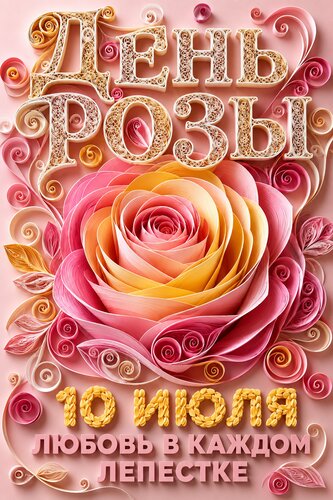 Открытка День розы. Любовь в каждом лепестке!