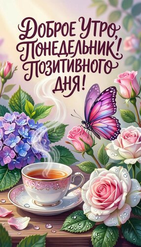 Открытка Доброе утро, понедельник