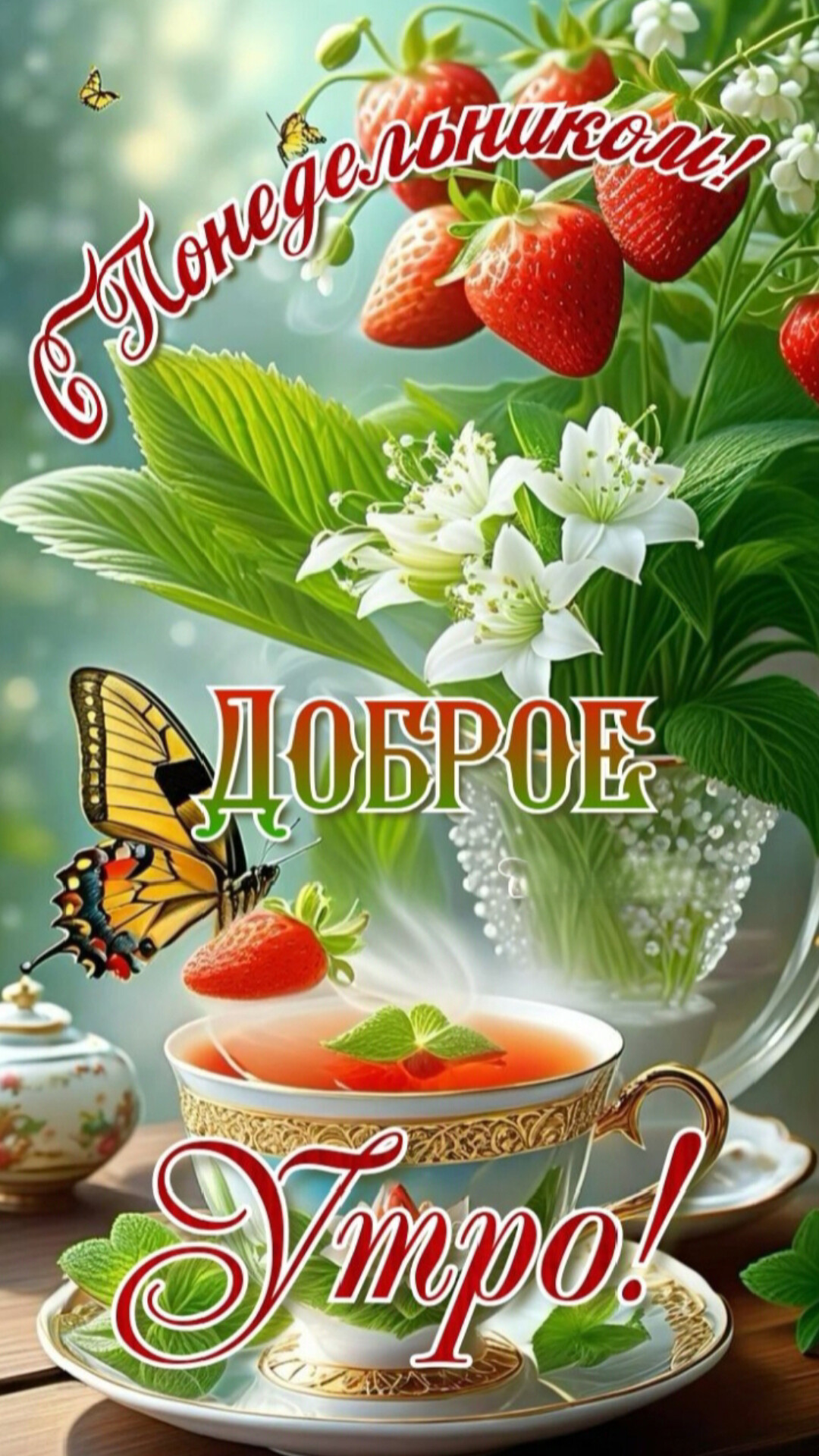 Открытка С понедельником, доброе утро