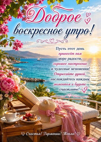 Открытка Воскресное утро