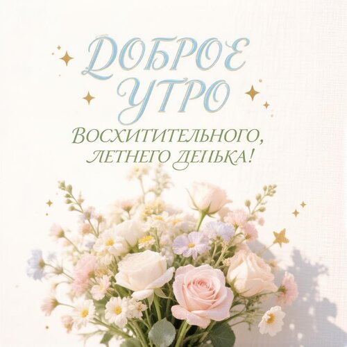 Открытка Доброе утро восхитительного денька.