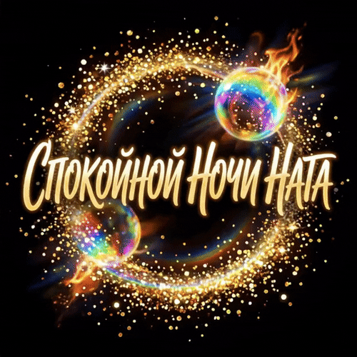 Анимированная открытка Спокойной ночи, Ната