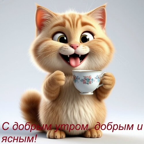 Открытка С добрым утром, добрым и ясным!