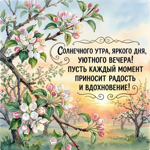 Открытка Солнечного утра, яркого дня, уютного вечера!