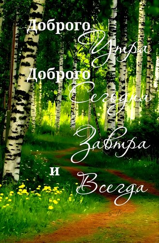 Открытка Доброго утра. Доброго сегодня, завтра и всегда