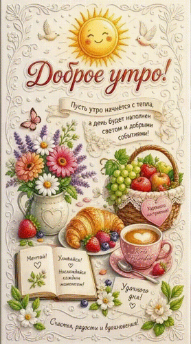 Анимированная открытка Доброе утро!