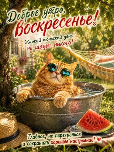 Открытка Доброе утро воскресенье!