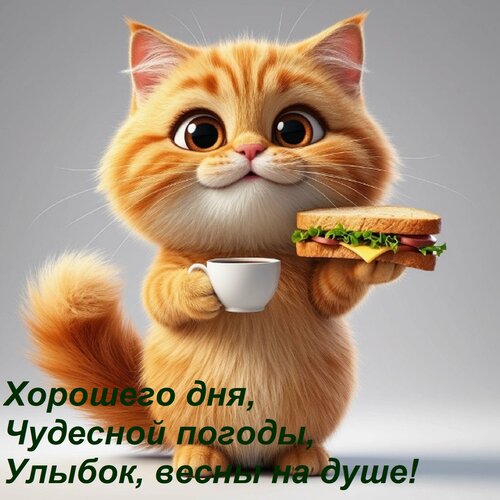 Открытка Хорошего дня, Чудесной погоды, Улыбок, весны на душе!