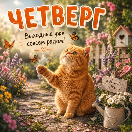 Открытка Четверг. Выходные уже совсем рядом!