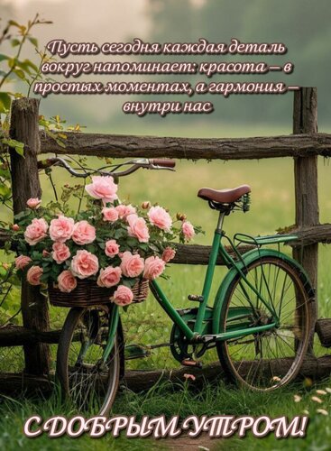 Открытка Пусть сегодня каждая деталь вокруг напоминает: красота - в простых моментах, а гармония - внутри нас
