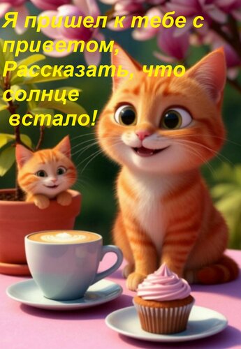Открытка Я пришел к тебе с приветом, рассказать, что солнце встало!